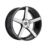 1 X Spec-1 SP-36 Gloss Black & Brushed 20X8.5 5x114.3 73.1 Hub 38 Offset Black Wheel Rim