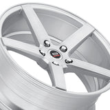 1 X Spec-1 SP-36 Silver & Brushed 20X9.5 Blank 73.1 Hub 42 Offset Silver Wheel Rim