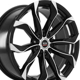 1 X Spec-1 SP-44 Gloss Black & Machined 17X7.5 4x100/4x114.3 73.1 Hub 35 Offset Black Wheel Rim