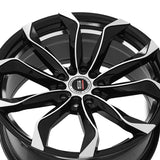 1 X Spec-1 SP-44 Gloss Black & Machined 17X7.5 4x100/4x114.3 73.1 Hub 35 Offset Black Wheel Rim