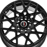1 X Spec-1 SP-52 Gloss Black 18X8 4x100/4x114.3 73.1 Hub 38 Offset Black Wheel Rim