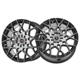 1 X Spec-1 SP-52 Gloss Black & Machined 18X8 4x100/4x114.3 73.1 Hub 38 Offset Black Wheel Rim