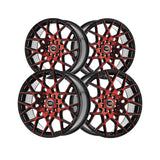 1 X Spec-1 SP-52 Gloss Black & Red Machined 20X8.5 5x100/5x114.3 73.1 Hub 38 Offset Black, Red Wheel Rim