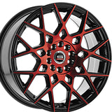 1 X Spec-1 SP-52 Gloss Black & Red Machined 17X7.5 5x108/5x114.3 73.1 Hub 42 Offset Black, Red Wheel Rim