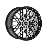 1 X Spec-1 SP-53 Gloss Black & Machined 18X8 4x100/4x114.3 73.1 Hub 38 Offset Black Wheel Rim