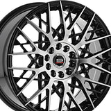 1 X Spec-1 SP-53 Gloss Black & Machined 18X8 4x100/4x114.3 73.1 Hub 38 Offset Black Wheel Rim