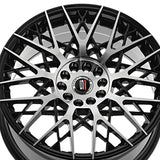 1 X Spec-1 SP-53 Gloss Black & Machined 18X8 4x100/4x114.3 73.1 Hub 38 Offset Black Wheel Rim