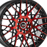 1 X Spec-1 SP-53 Gloss Black & Red Machined 20X8.5 5x112/5x114.3 73.1 Hub 38 Offset Black, Red Wheel Rim