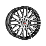 1 X Spec-1 SP-55 Gloss Black & Machined 18X8 4x100/4x114.3 73.1 Hub 38 Offset Black Wheel Rim