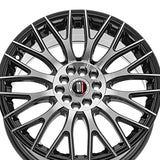 1 X Spec-1 SP-55 Gloss Black & Machined 18X8 4x100/4x114.3 73.1 Hub 38 Offset Black Wheel Rim