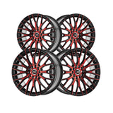 1 X Spec-1 SP-55 Gloss Black & Red Machined 18X8 4x100/4x114.3 73.1 Hub 38 Offset Black, Red Wheel Rim