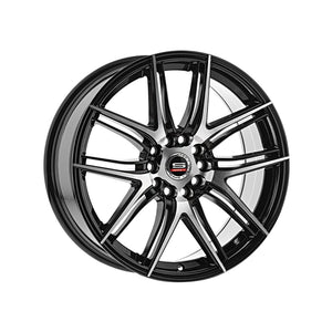 1 X Spec-1 SP-56 Gloss Black & Machined 18X8 4x100/4x114.3 73.1 Hub 38 Offset Black Wheel Rim