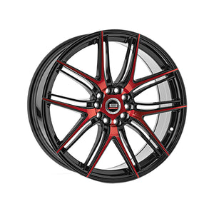 1 X Spec-1 SP-56 Gloss Black & Red Machined 18X8 4x100/4x114.3 73.1 Hub 38 Offset Black, Red Wheel Rim
