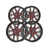 1 X Spec-1 SP-56 Gloss Black & Red Machined 18X8 4x100/4x114.3 73.1 Hub 38 Offset Black, Red Wheel Rim