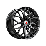 1 X Spec-1 SP-57 Gloss Black 18X8 4x100/4x114.3 73.1 Hub 38 Offset Black Wheel Rim