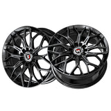 1 X Spec-1 SP-57 Gloss Black 18X8 4x100/4x114.3 73.1 Hub 38 Offset Black Wheel Rim