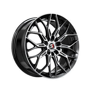 1 X Spec-1 SP-57 Gloss Black & Machined 18X8 4x100/4x114.3 73.1 Hub 38 Offset Black Wheel Rim