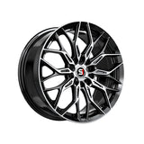 1 X Spec-1 SP-57 Gloss Black & Machined 18X8 4x100/4x114.3 73.1 Hub 38 Offset Black Wheel Rim
