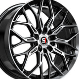 1 X Spec-1 SP-57 Gloss Black & Machined 18X8 4x100/4x114.3 73.1 Hub 38 Offset Black Wheel Rim
