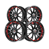 1 X Spec-1 SP-59 Gloss Black & Red Undercut 17X7.5 5x110/5x114.3 73.1 Hub 42 Offset Black, Red Wheel Rim