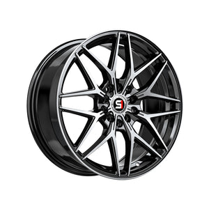 1 X Spec-1 SP-60 Gloss Black & Machined 18X8 4x100/4x114.3 73.1 Hub 38 Offset Black Wheel Rim