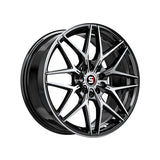 1 X Spec-1 SP-60 Gloss Black & Machined 17X7.5 4x100/4x114.3 73.1 Hub 42 Offset Black Wheel Rim