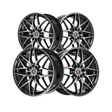 1 X Spec-1 SP-60 Gloss Black & Machined 17X7.5 4x100/4x114.3 73.1 Hub 42 Offset Black Wheel Rim