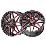 1 X Spec-1 SP-60 Gloss Black & Red Machined 18X8 4x100/4x114.3 73.1 Hub 38 Offset Black, Red Wheel Rim
