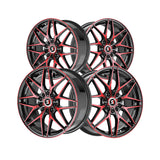 1 X Spec-1 SP-60 Gloss Black & Red Machined 17X7.5 4x100/4x114.3 73.1 Hub 42 Offset Black, Red Wheel Rim
