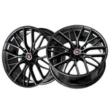 1 X Spec-1 SP-61 Gloss Black 17X8 5x114.3/5x120 73.1 Hub 42 Offset Black Wheel Rim