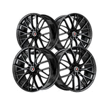 1 X Spec-1 SP-61 Gloss Black 17X8 5x112/5x114.3 73.1 Hub 42 Offset Black Wheel Rim