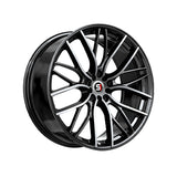 1 X Spec-1 SP-61 Gloss Black & Machined 17X8 4x100/4x114.3 73.1 Hub 42 Offset Black Wheel Rim