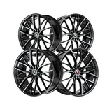 1 X Spec-1 SP-61 Gloss Black & Machined 17X8 4x100/4x114.3 73.1 Hub 42 Offset Black Wheel Rim
