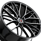 1 X Spec-1 SP-61 Gloss Black & Machined 17X8 5x114.3/5x120 73.1 Hub 42 Offset Black Wheel Rim