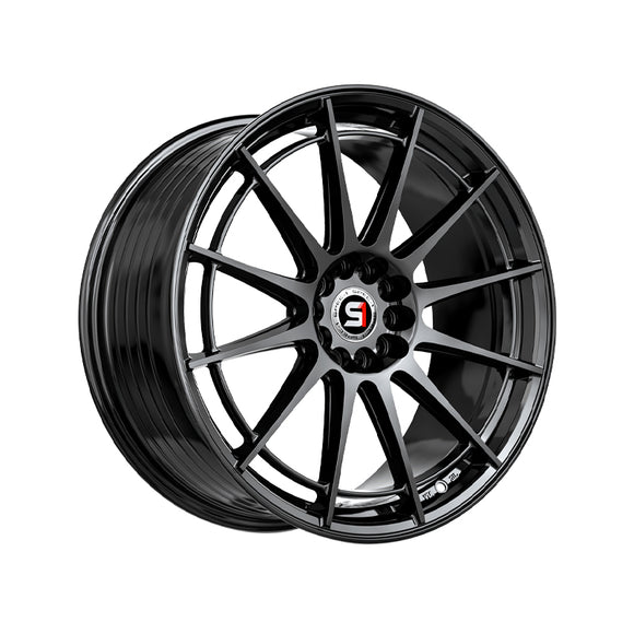 1 X Spec-1 SP-64 Gloss Black 17X8 5x114.3/5x120 73.1 Hub 42 Offset Black Wheel Rim