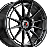 1 X Spec-1 SP-64 Gloss Black 17X8 5x114.3/5x120 73.1 Hub 42 Offset Black Wheel Rim