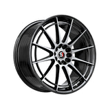 1 X Spec-1 SP-64 Gloss Black & Machined 17X8 5x112/5x114.3 73.1 Hub 42 Offset Black Wheel Rim