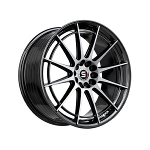 1 X Spec-1 SP-64 Gloss Black & Machined 20X9 5x100/5x114.3 73.1 Hub 38 Offset Black Wheel Rim