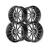 1 X Spec-1 SP-64 Gloss Black & Machined 18X9 4x100/4x114.3 73.1 Hub 38 Offset Black Wheel Rim