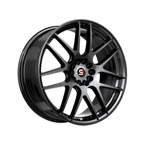 1 X Spec-1 SP-65 Gloss Black 17X8 5x100/5x114.3 73.1 Hub 42 Offset Black Wheel Rim