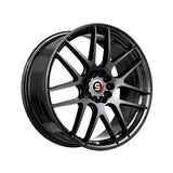 1 X Spec-1 SP-65 Gloss Black 17X8 5x100/5x114.3 73.1 Hub 42 Offset Black Wheel Rim