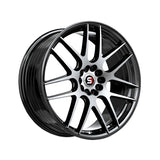 1 X Spec-1 SP-65 Gloss Black & Machined 18X9 4x100/4x114.3 73.1 Hub 38 Offset Black Wheel Rim