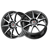 1 X Spec-1 SP-67 Gloss Black & Machined 17X7 5x108/5x114.3 73.1 Hub 42 Offset Black Wheel Rim