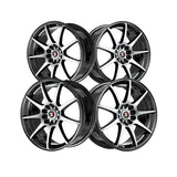 1 X Spec-1 SP-67 Gloss Black & Machined 17X7 4x100/4x114.3 73.1 Hub 42 Offset Black Wheel Rim