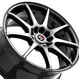 1 X Spec-1 SP-67 Gloss Black & Machined 17X7 5x114.3/5x120 73.1 Hub 42 Offset Black Wheel Rim
