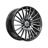 1 X Spec-1 SP-68 Gloss Black & Machined 17X7.5 5x114.3/5x120 73.1 Hub 42 Offset Black Wheel Rim
