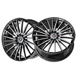 1 X Spec-1 SP-68 Gloss Black & Machined 17X7.5 5x114.3/5x120 73.1 Hub 42 Offset Black Wheel Rim