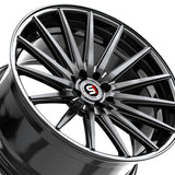 1 X Spec-1 SP-69 Gloss Black 18X8 4x100/4x114.3 73.1 Hub 38 Offset Black Wheel Rim