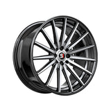 1 X Spec-1 SP-69 Gloss Black & Machined & Undercut 17X7.5 5x114.3/5x120 73.1 Hub 42 Offset Black Wheel Rim