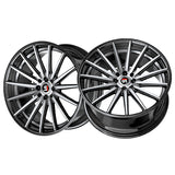 1 X Spec-1 SP-69 Gloss Black & Machined & Undercut 17X7.5 5x100/5x114.3 73.1 Hub 42 Offset Black Wheel Rim